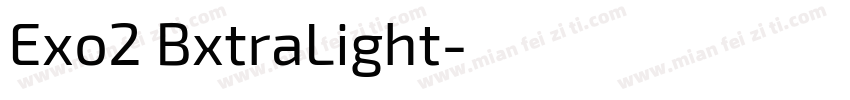 Exo2 BxtraLight字体转换